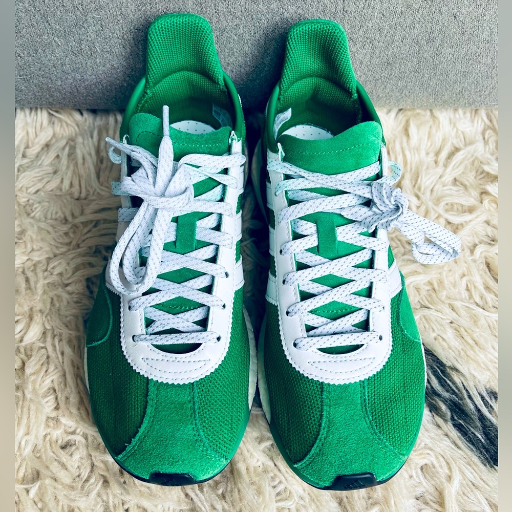 Adidas x Human Made green sneakers mens size 6.5. Like new!